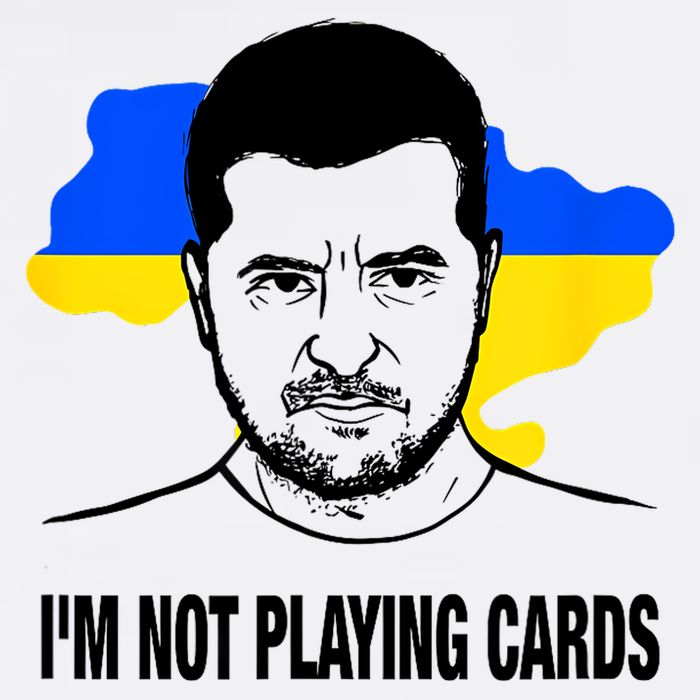 I;M Not Playing Cards Zelensky Ukrainian Flag Cooling Performance Crew T-Shirt