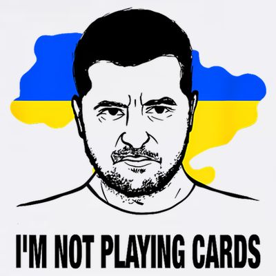 I;M Not Playing Cards Zelensky Ukrainian Flag T-Shirt
