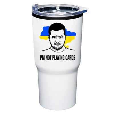I;M Not Playing Cards Zelensky Ukrainian Flag Tumbler
