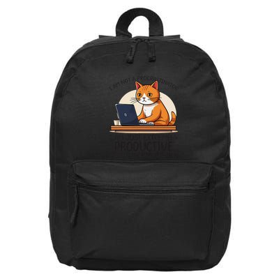 IM Not Procrastinator I’M Just Extremely Productive Cat Mom 16 in Basic Backpack