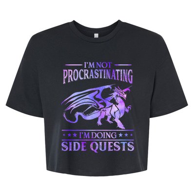 I'm Not Procrastinating I'm Doing Side Quests Dragons Master  Bella+Canvas Jersey Crop Tee