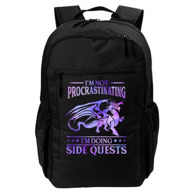 I'm Not Procrastinating I'm Doing Side Quests Dragons Master  Daily Commute Backpack