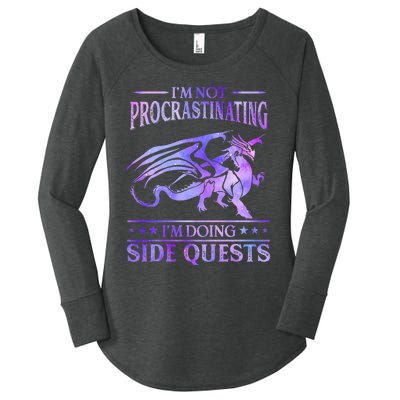 I'm Not Procrastinating I'm Doing Side Quests Dragons Master  Women's Perfect Tri Tunic Long Sleeve Shirt