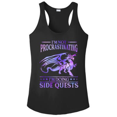 I'm Not Procrastinating I'm Doing Side Quests Dragons Master  Ladies PosiCharge Competitor Racerback Tank