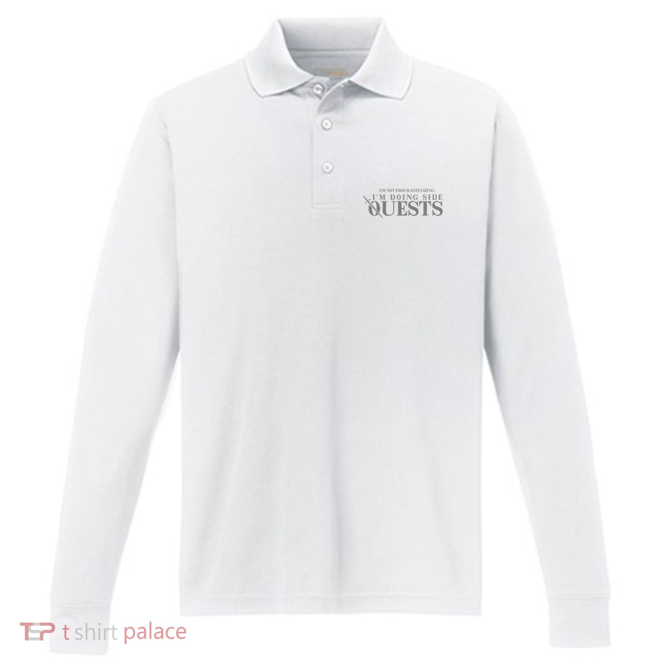 IM Not Procrastinating IM Doing Side Quests Performance Long Sleeve Polo