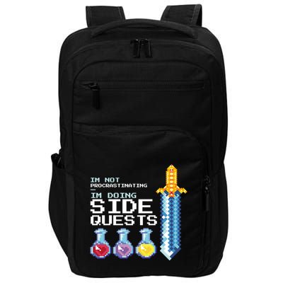 IM Not Procrastinating IM Doing Side Quests Mmoga Games Great Gift Impact Tech Backpack
