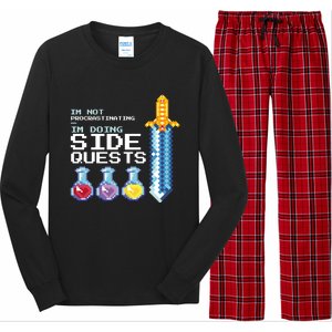 IM Not Procrastinating IM Doing Side Quests Mmoga Games Great Gift Long Sleeve Pajama Set