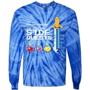 IM Not Procrastinating IM Doing Side Quests Mmoga Games Great Gift Tie-Dye Long Sleeve Shirt