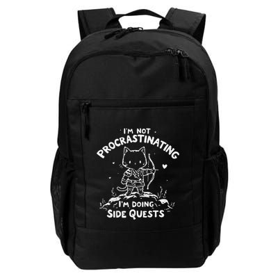 IM Not Procrastinating IM Doing Side Quests Funny Cats Daily Commute Backpack