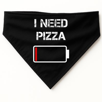 I Need Pizza Italian Food Pizza Lover Funny Pizza USA-Made Doggie Bandana