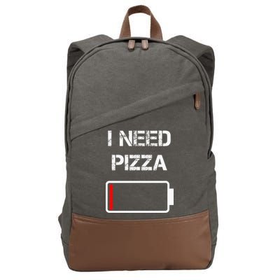I Need Pizza Italian Food Pizza Lover Funny Pizza Cotton Canvas Backpack