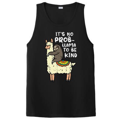 Its No Prob Llama To Be Kind Sloth Unity Day Orange PosiCharge Competitor Tank