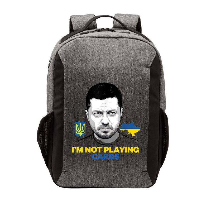 I’M Not Playing Cards Zelensky Trump Support Ukraine Vector Backpack