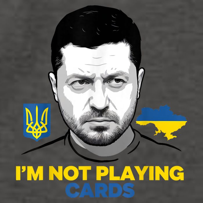 I’M Not Playing Cards Zelensky Trump Support Ukraine Vector Backpack
