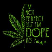 I'm Not Perfect But I'm Dope As Fuck Weed 420 Stoner Gift Cooling Performance Crew T-Shirt