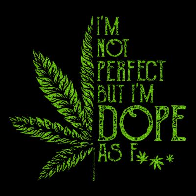 I'm Not Perfect But I'm Dope As Fuck Weed 420 Stoner Gift T-Shirt