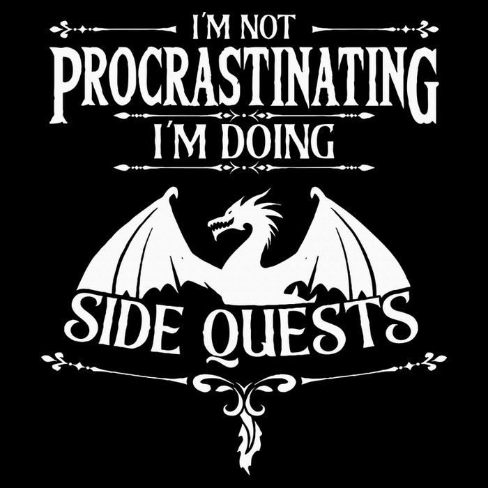 IM Not Procrastinating IM Doing Side Quests Rpg Gamers Daily Commute Backpack