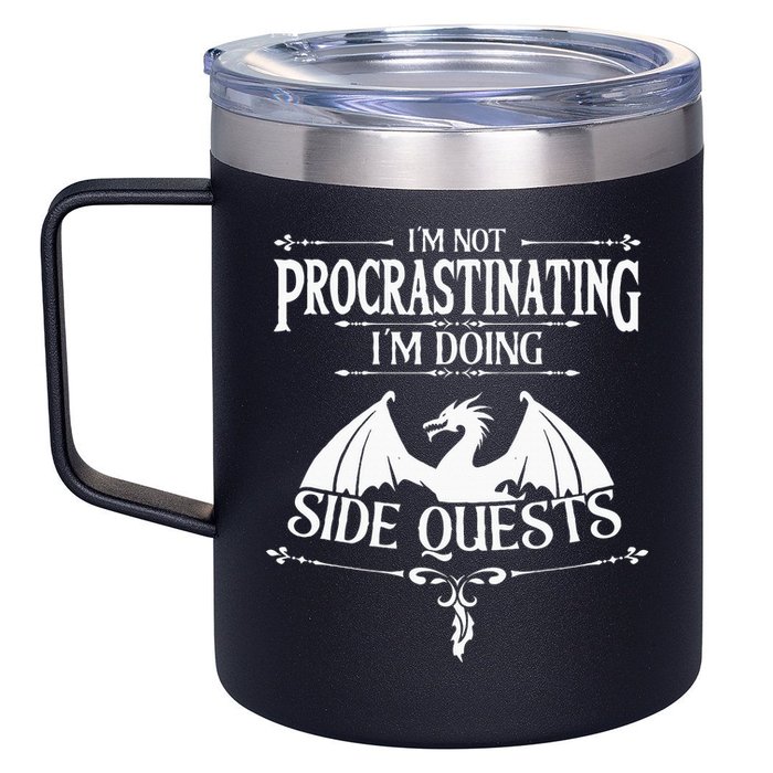 IM Not Procrastinating IM Doing Side Quests Rpg Gamers 12oz Stainless Steel Coffee Mug
