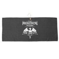 IM Not Procrastinating IM Doing Side Quests Rpg Gamers Large Microfiber Waffle Golf Towel
