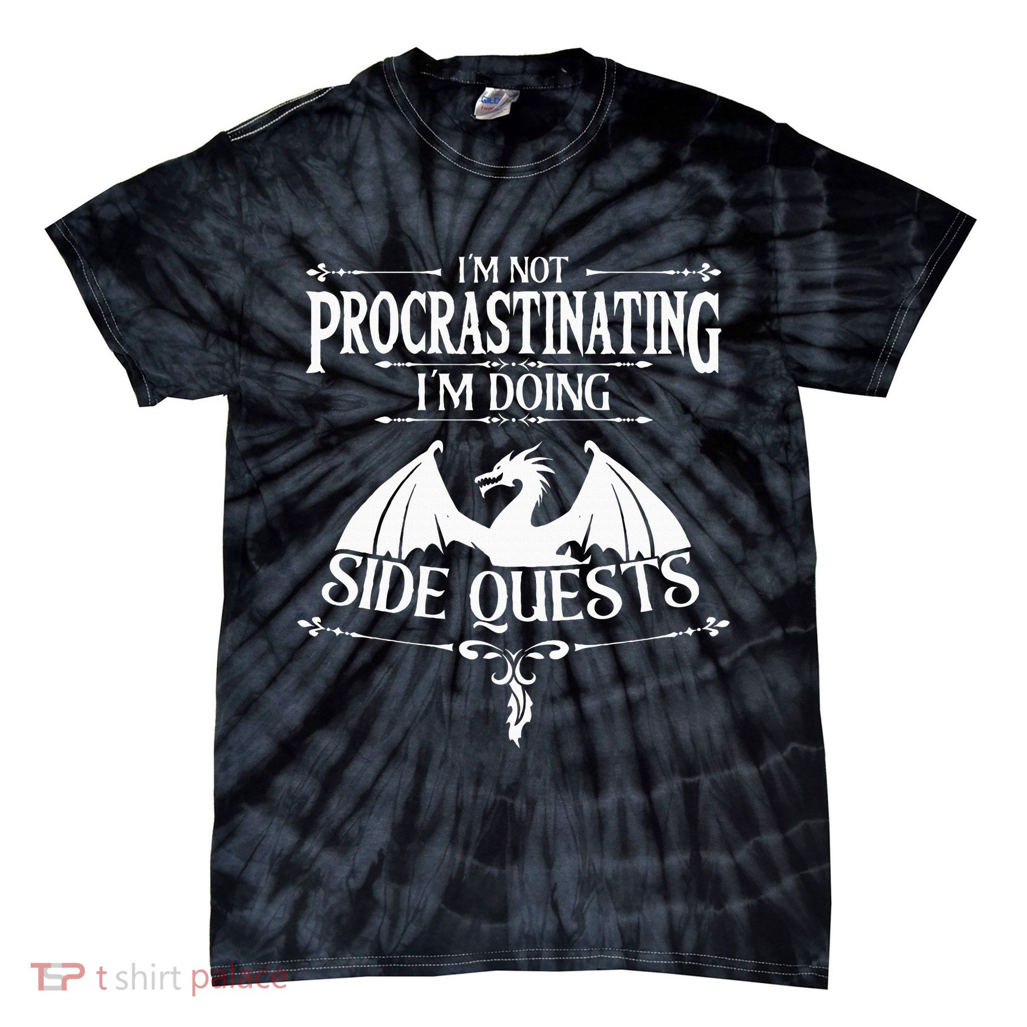 IM Not Procrastinating IM Doing Side Quests Rpg Gamers Tie-Dye T-Shirt
