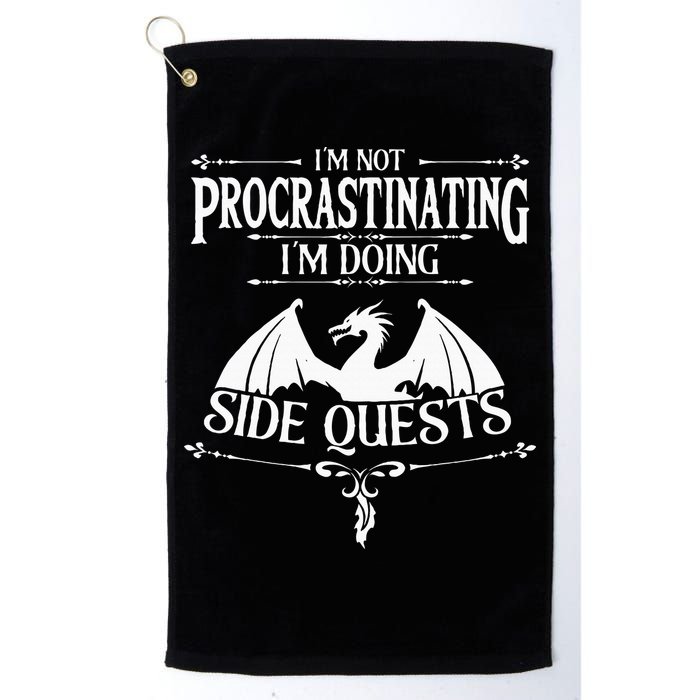IM Not Procrastinating IM Doing Side Quests Rpg Gamers Golf Towel