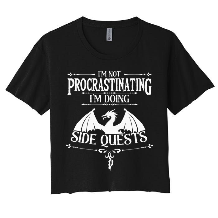 IM Not Procrastinating IM Doing Side Quests Rpg Gamers Crop Top