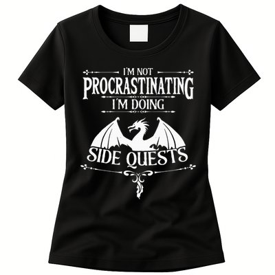 IM Not Procrastinating IM Doing Side Quests Rpg Gamers Womens T-Shirt