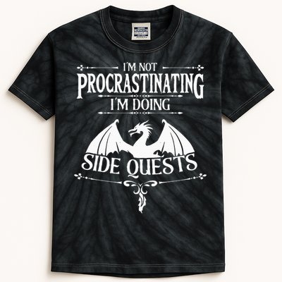 IM Not Procrastinating IM Doing Side Quests Rpg Gamers Kids Tie-Dye T-Shirt