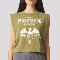 IM Not Procrastinating IM Doing Side Quests Rpg Gamers Garment-Dyed Women's Muscle Tee