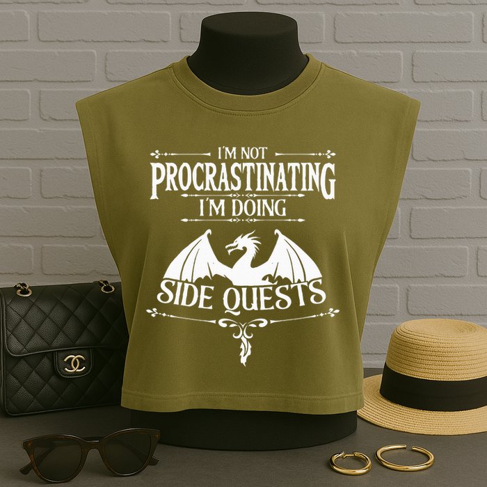 IM Not Procrastinating IM Doing Side Quests Rpg Gamers Garment-Dyed Women's Muscle Tee