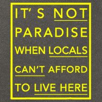 It’S Not Paradise When Locals Can’T Afford To Live Here Cotton Canvas Backpack