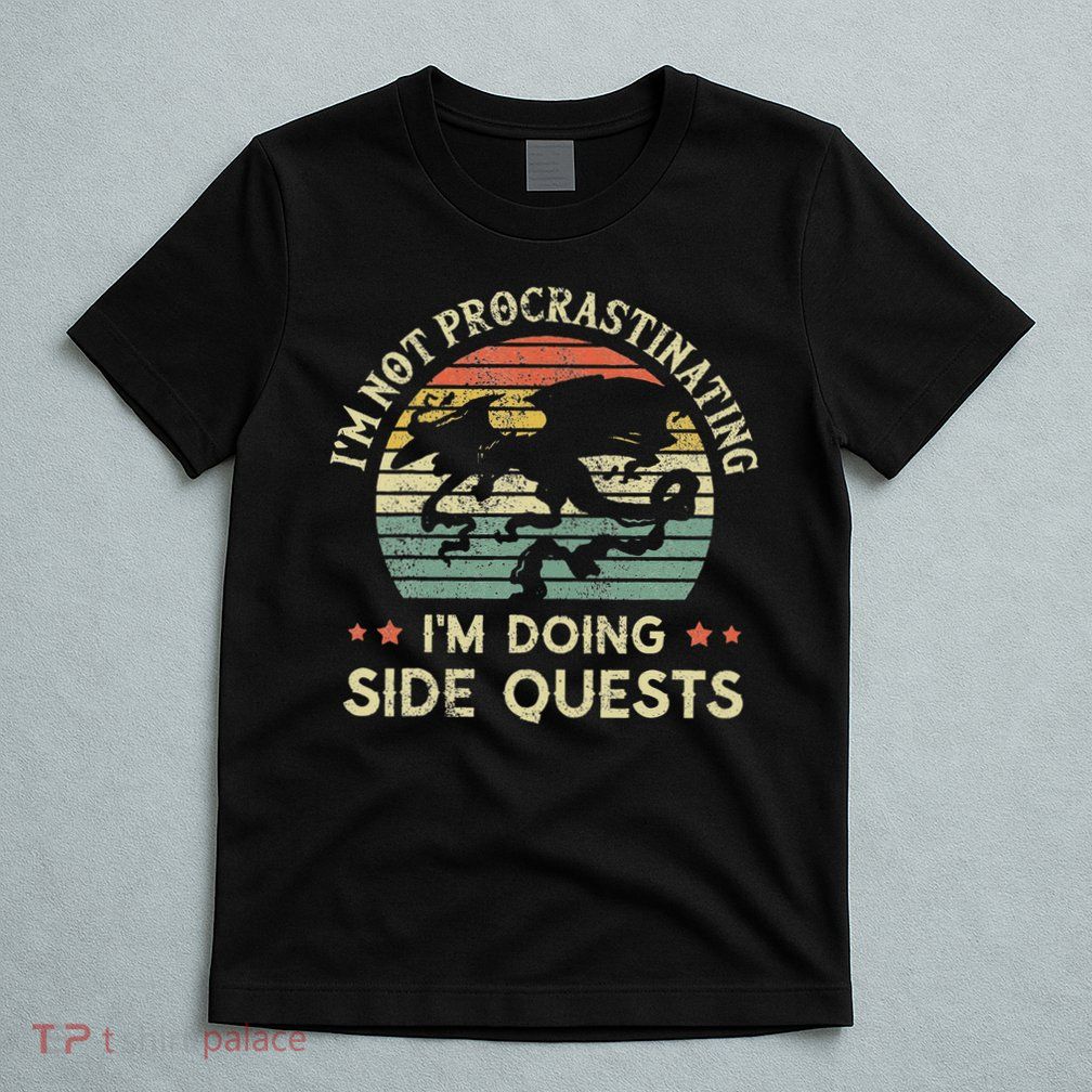 I'm Not Procrastinating I'm Doing Side Quests Retro Vintage T-Shirt