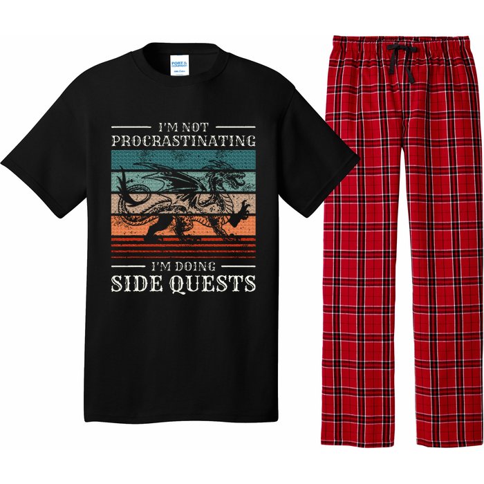 IM Not Procrastinating IM Doing Side Quests Rpg Gamer Pajama Set