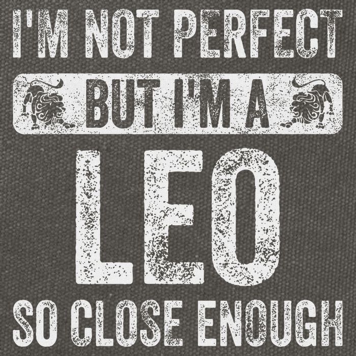 I'm Not Perfect But I'm A Leo Funny Horoscope Zodiac Sign Cotton Canvas Backpack