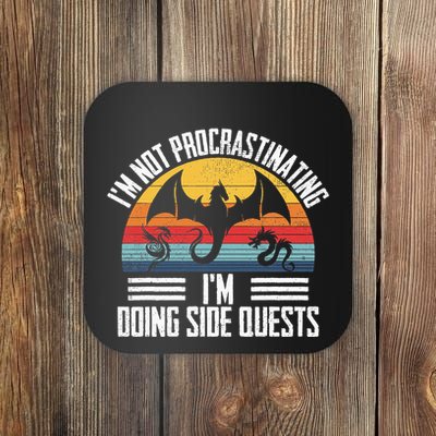IM Not Procrastinating IM Doing Side Quests Rpg Dice Game Coaster