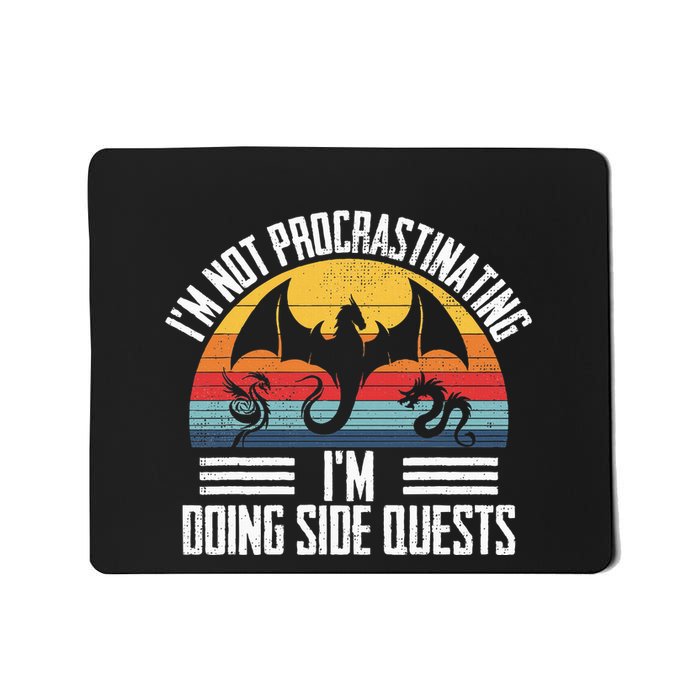 IM Not Procrastinating IM Doing Side Quests Rpg Dice Game Mousepad