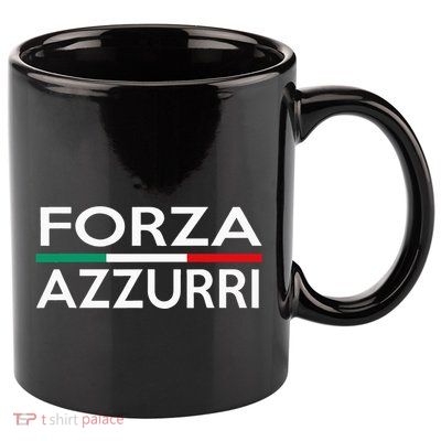 Italy National Pride Forza Azzurri Italia 11oz C Handle Ceramic Mug