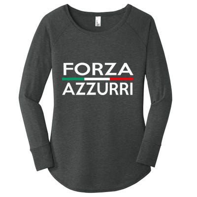 Italy National Pride Forza Azzurri Italia Women's Perfect Tri Tunic Long Sleeve Shirt