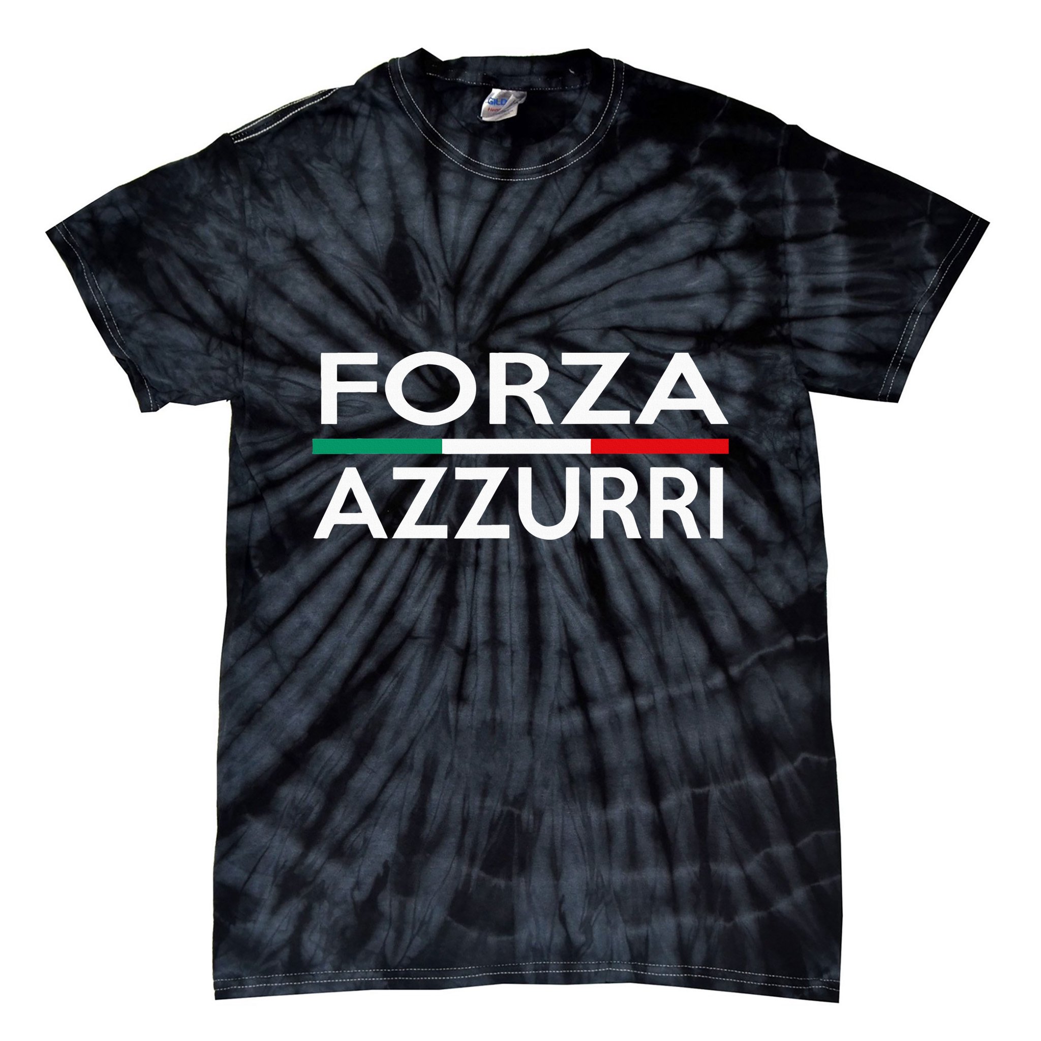 Italy National Pride Forza Azzurri Italia Tie-Dye T-Shirt