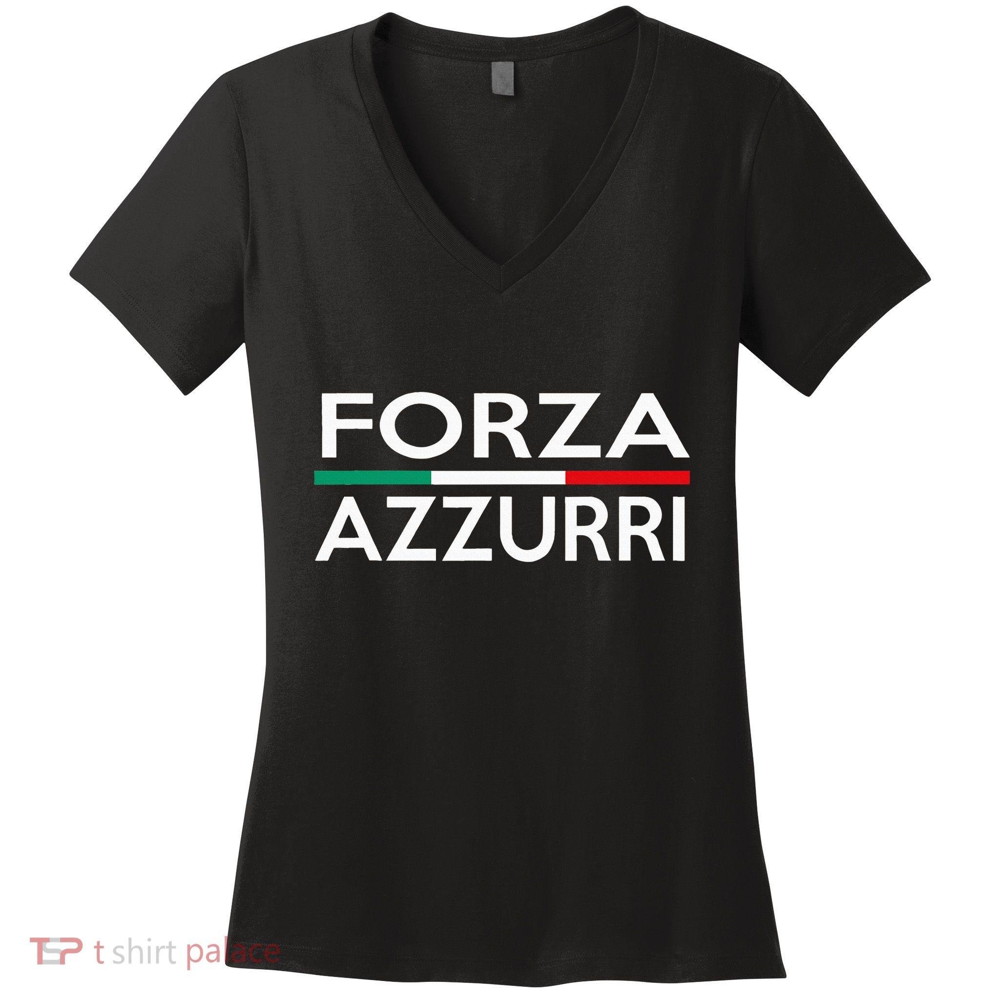 Italy National Pride Forza Azzurri Italia Women's V-Neck T-Shirt