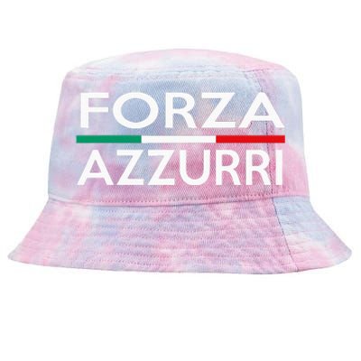 Italy National Pride Forza Azzurri Italia Tie-Dyed Bucket Hat