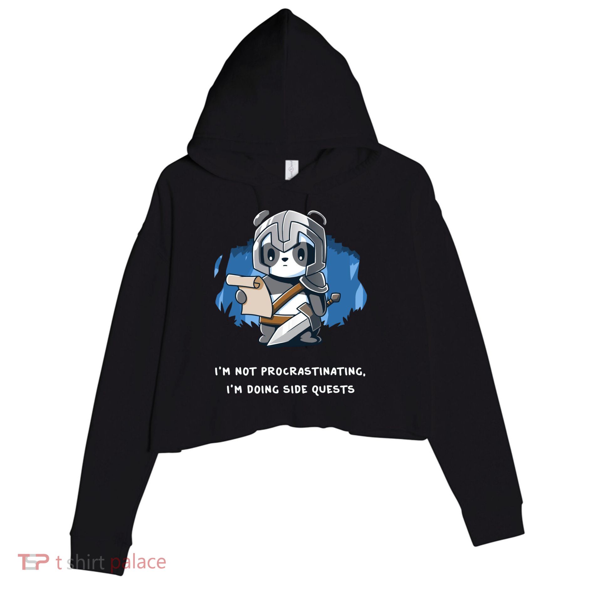I'm Not Procrastinating I'm Doing Side Quests Crop Fleece Hoodie