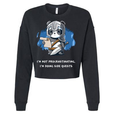I'm Not Procrastinating I'm Doing Side Quests Cropped Pullover Crew