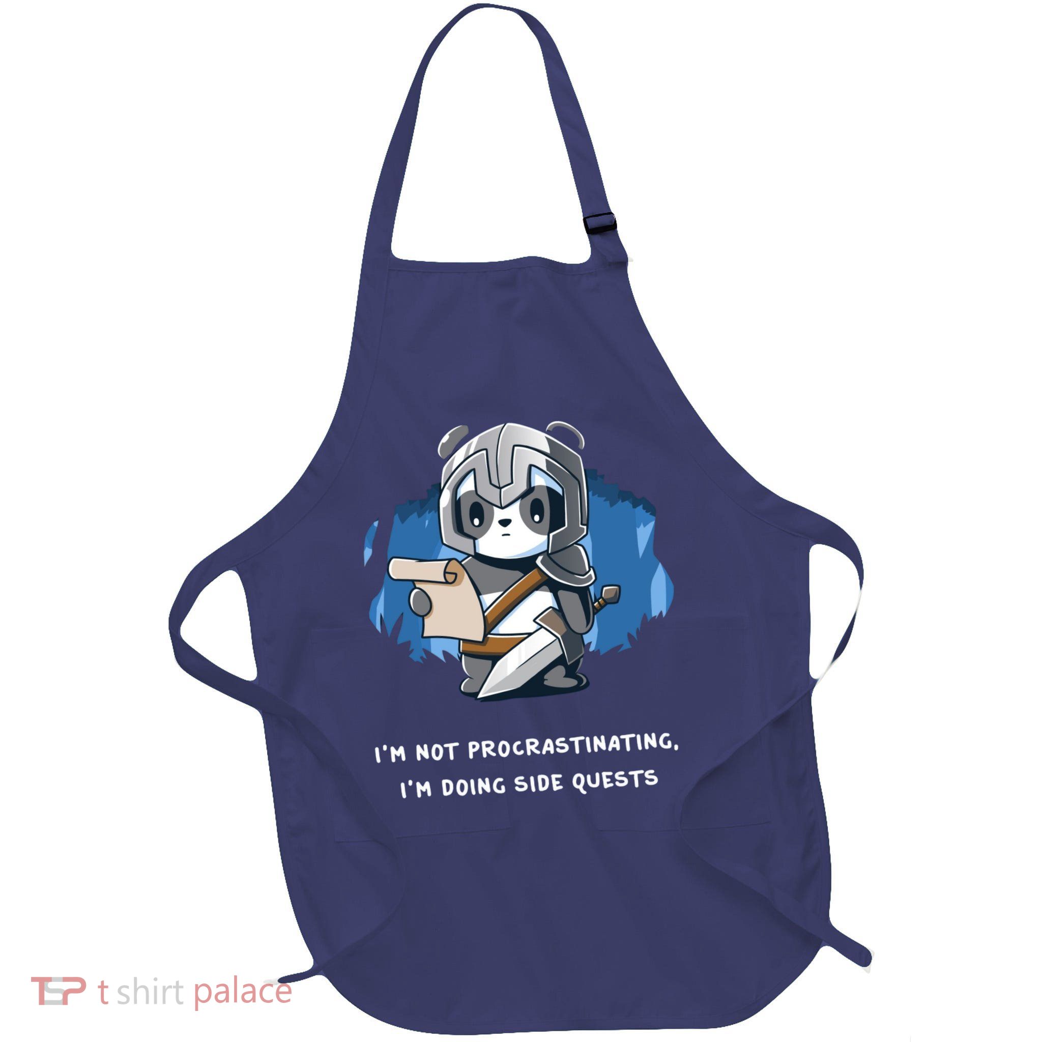 I'm Not Procrastinating I'm Doing Side Quests Full-Length Apron With Pockets