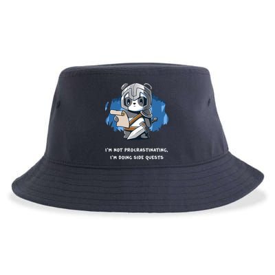 I'm Not Procrastinating I'm Doing Side Quests Sustainable Bucket Hat