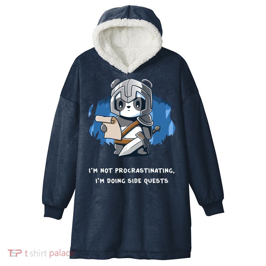 I'm Not Procrastinating I'm Doing Side Quests Hooded Wearable Blanket