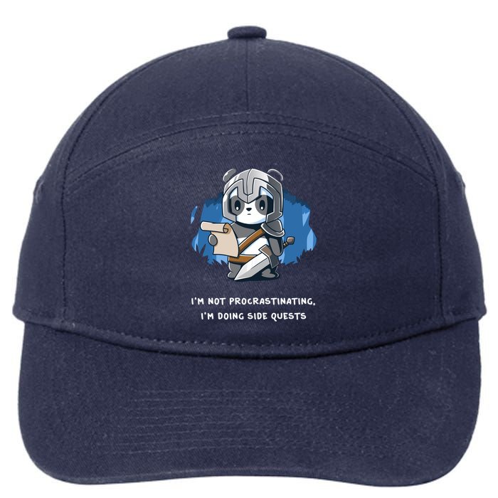 I'm Not Procrastinating I'm Doing Side Quests 7-Panel Snapback Hat