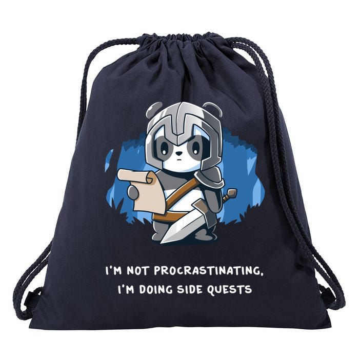 I'm Not Procrastinating I'm Doing Side Quests Drawstring Bag