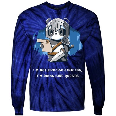 I'm Not Procrastinating I'm Doing Side Quests Tie-Dye Long Sleeve Shirt