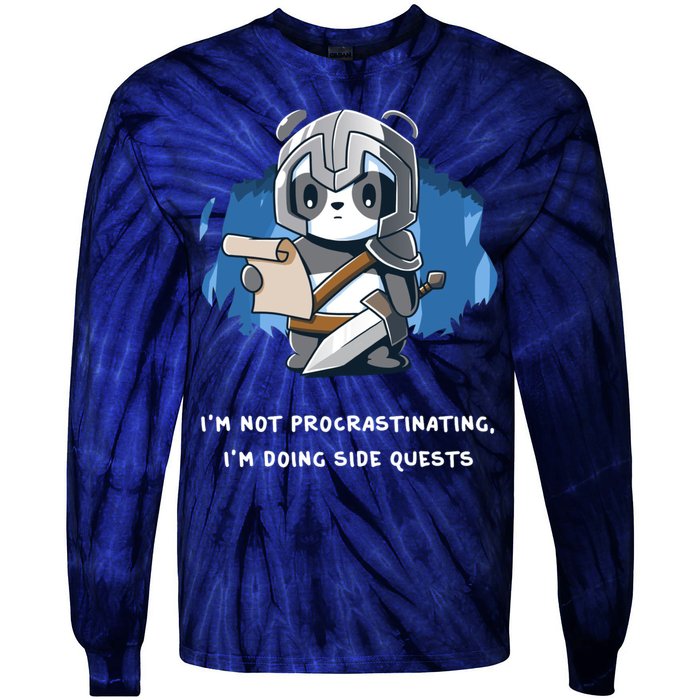 I'm Not Procrastinating I'm Doing Side Quests Tie-Dye Long Sleeve Shirt